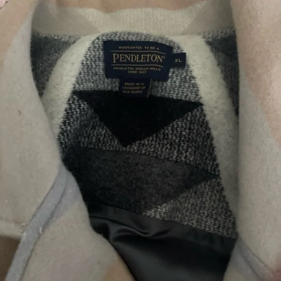 Pendleton Women's Cream Pink & Gray Aztec Wool Native Jacket Lindsey Thornburg - Picture 5 of 7